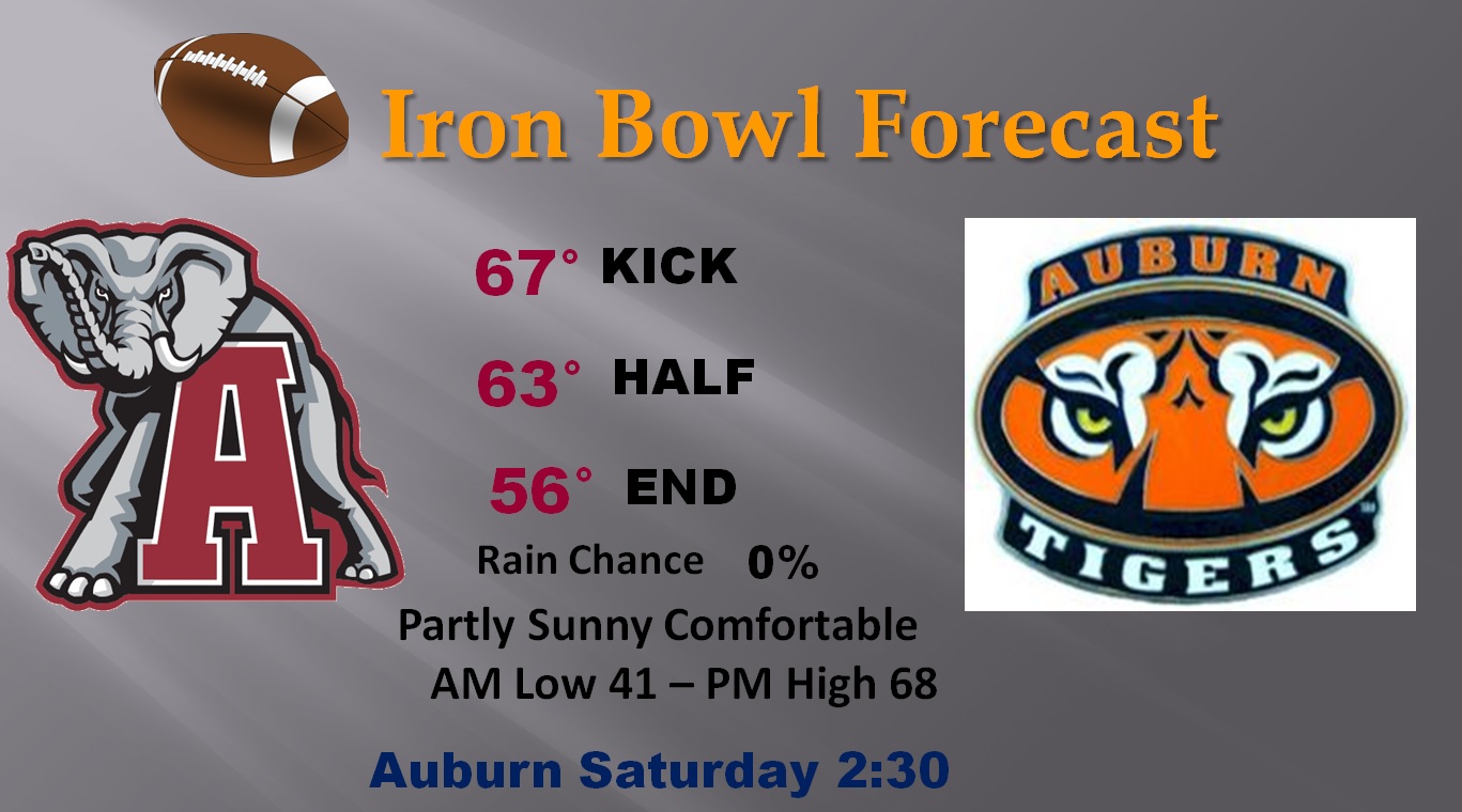 Iron Bowl Forecast and the Week Ahead Rich Thomas